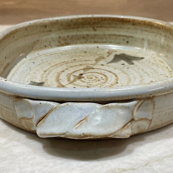 Vintage 90s Handmade Ovenware Decorative Art Pottery, Barbados, Signed - Picture 3 of 11